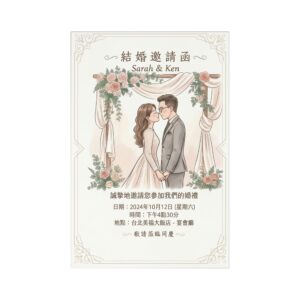 客製化似顏繪：邀請卡/明信片組 (7入)